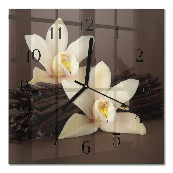 Square kitchen clock Vanilla