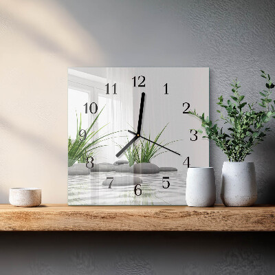 Square wall clock Stones