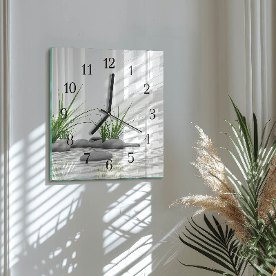 Square wall clock Stones