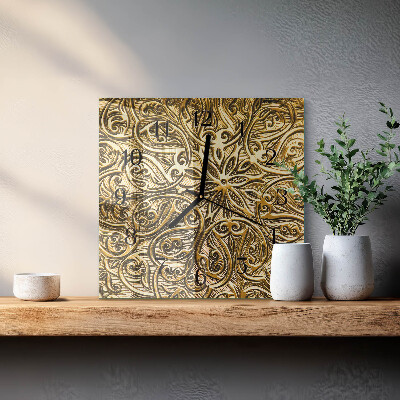 Glass wall clock square Mosaic
