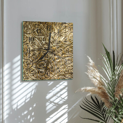 Glass wall clock square Mosaic