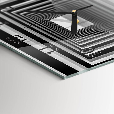 Square kitchen clock 3D tunnel