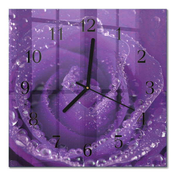 Square kitchen clock Rose