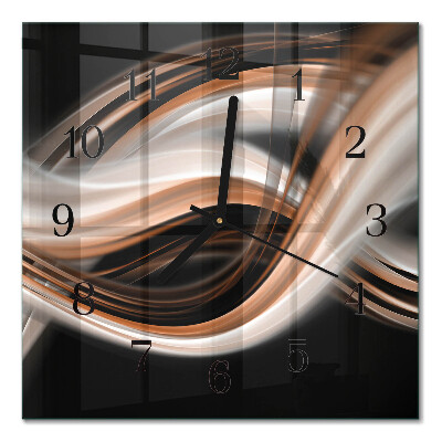 Glass clock square Abstract art