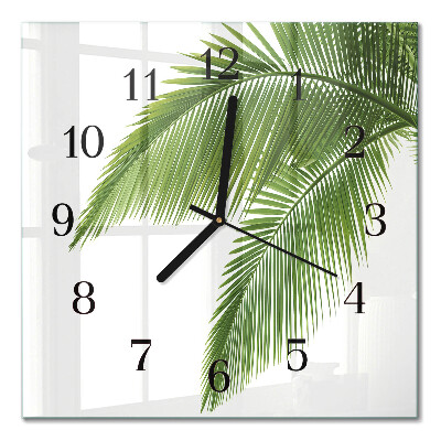 Square wall clock Palm leaves