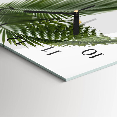 Square wall clock Palm leaves