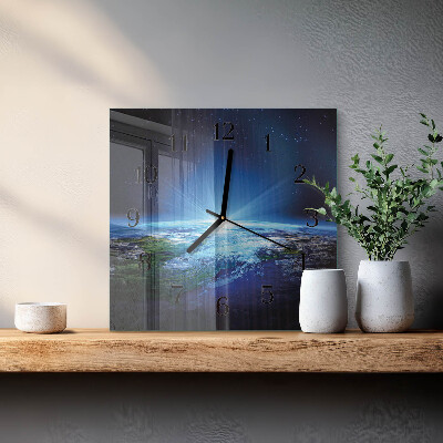 Square kitchen clock Earth's Universe