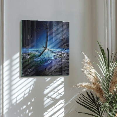 Square kitchen clock Earth's Universe