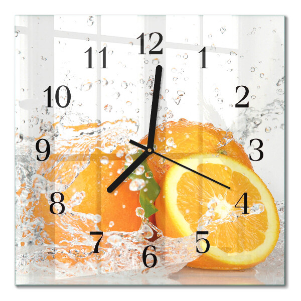 Square kitchen clock Oranges