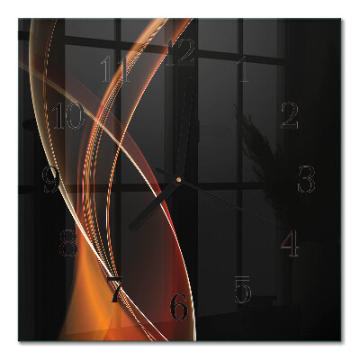 Square wall clock Abstract lines