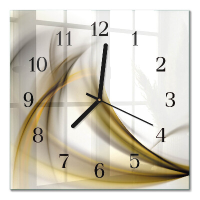 Square wall clock Abstract lines