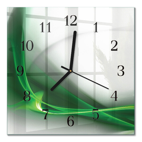 Square kitchen clock Abstract lines