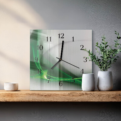Square kitchen clock Abstract lines