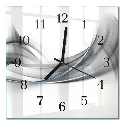 Glass wall clock square Abstraction