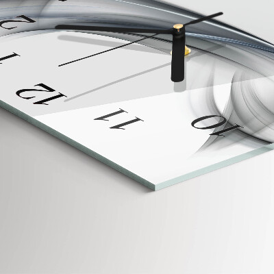 Glass wall clock square Abstraction