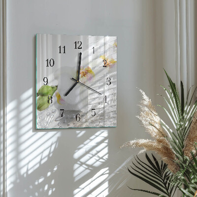 Square wall clock Orchid