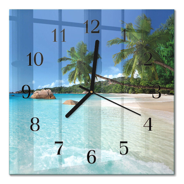 Square kitchen clock Beach