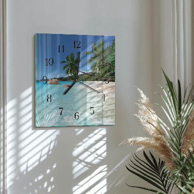 Square kitchen clock Beach