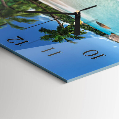Square kitchen clock Beach