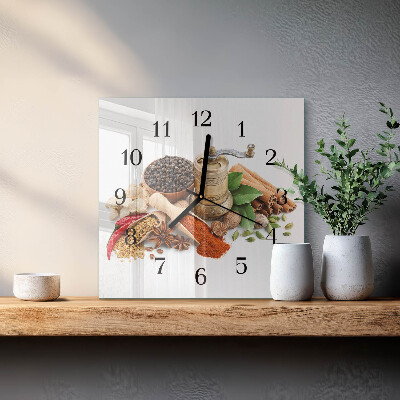 Square wall clock Spices