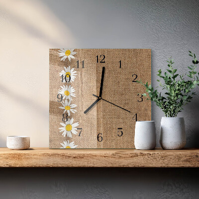Square kitchen clock Daisy