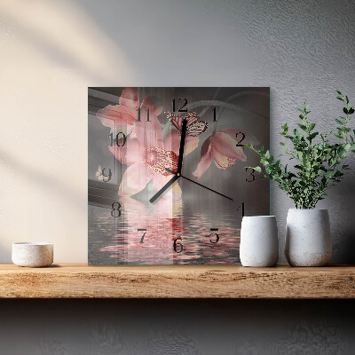 Square kitchen clock Orchid