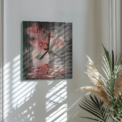 Square kitchen clock Orchid