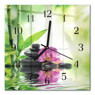 Square kitchen clock Orchid spa