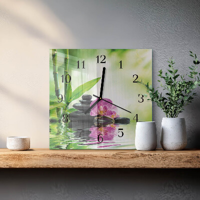 Square kitchen clock Orchid spa