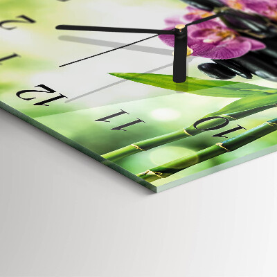 Square kitchen clock Orchid spa