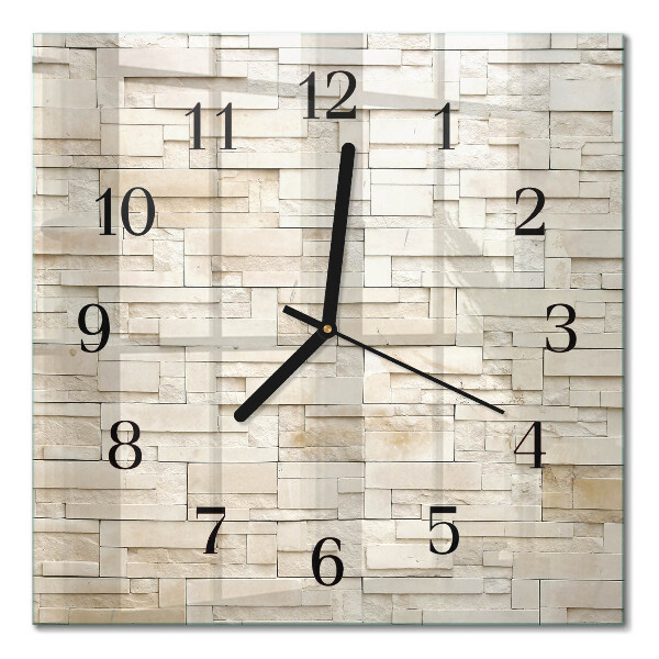 Square wall clock Stone wall