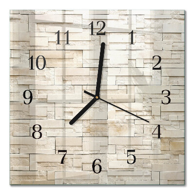 Square wall clock Stone wall