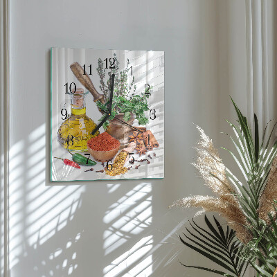 Square wall clock Spices