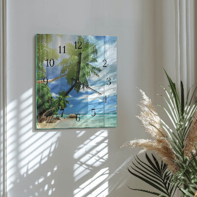 Square wall clock Palm Island