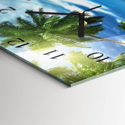 Square wall clock Palm Island