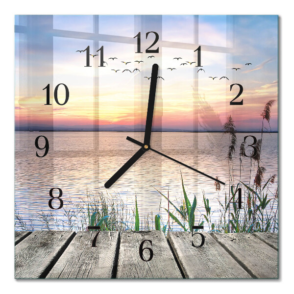 Square kitchen clock Lake