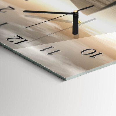 Glass clock square Pier