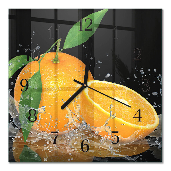 Square wall clock Oranges