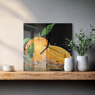 Square wall clock Oranges