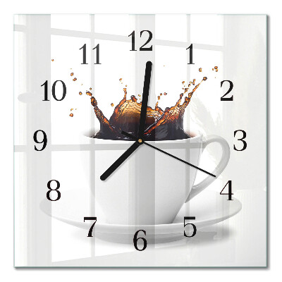 Square wall clock Coffee