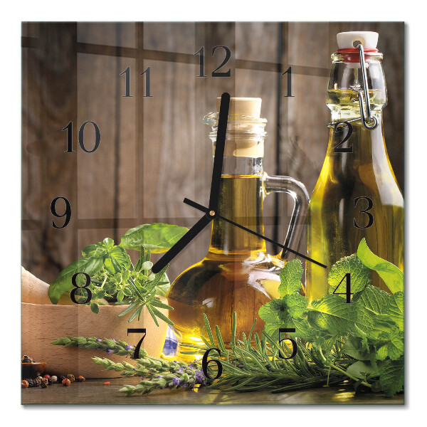 Square kitchen clock Oil