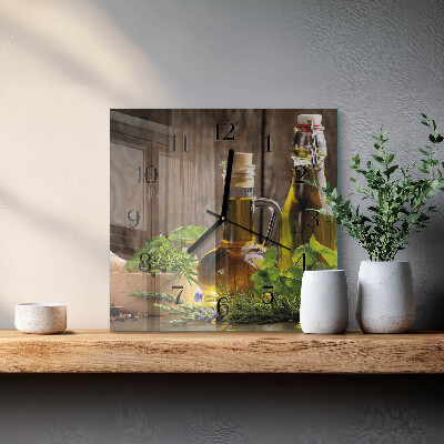 Square kitchen clock Oil