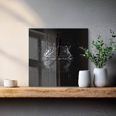 Square wall clock Water