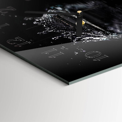Square wall clock Water