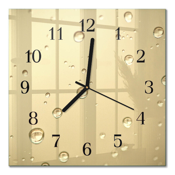 Square wall clock Drops