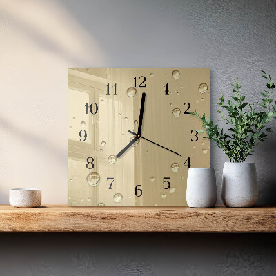 Square wall clock Drops