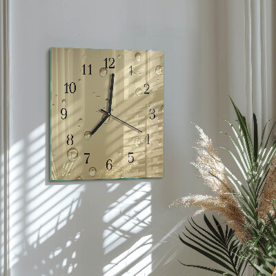 Square wall clock Drops