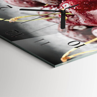 Square wall clock Cherry