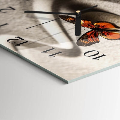 Square wall clock Butterfly