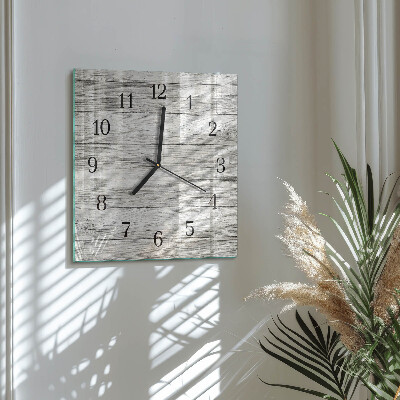 Glass clock square Gray boards